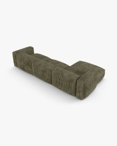 COLTAR PE STANGA MARTINA, 330X176 CM, ADANCIME SCAUN 90 CM, VERDE MUSCHI, TAPITAT CU TAPITERIE DIN TEXTIL CORDOI TILIA, MICADONI - Img 4