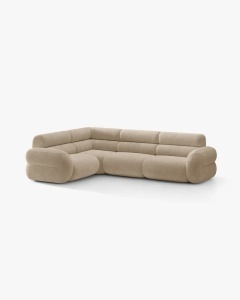 COLTAR PE STANGA NEO, BEJ INCHIS, 295X210 CM, TAPITAT CU TAPITERIE DIN TEXTIL CHENILLE GOLD, MICADONI - Img 2