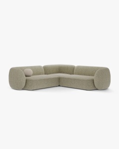 COLTAR SIMETRIC KATE, VERDE MUSCHI, 252X252 CM, TAPITAT CU TAPITERIE DIN TEXTIL STRUCTURAT PUENTE, MICADONI - Img 2