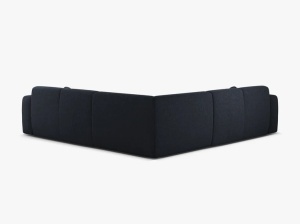 COLTAR SIMETRIC MOLINO, 252 CM, ALBASTRU MARIN, CU TAPITERIE DIN TEXTIL CHENILLE EDEN, MICADONI - Img 3
