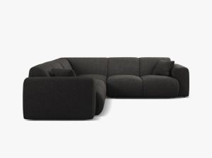 COLTAR SIMETRIC MOLINO, 252 CM, ANTRACIT, CU TAPITERIE DIN TEXTIL CATIFEA VELVET CASINO, MICADONI - Img 2