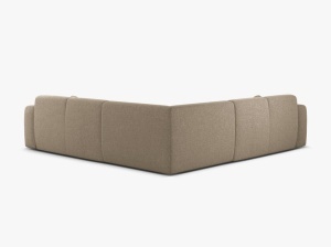 COLTAR SIMETRIC MOLINO, 252 CM, BEJ INCHIS, CU TAPITERIE DIN TEXTIL CHENILLE EDEN, MICADONI - Img 3