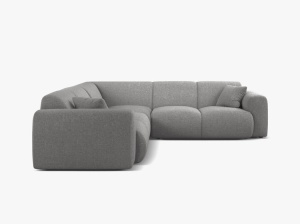 COLTAR SIMETRIC MOLINO, 252 CM, GRI DESCHIS, CU TAPITERIE DIN TEXTIL CHENILLE EDEN, MICADONI - Img 2