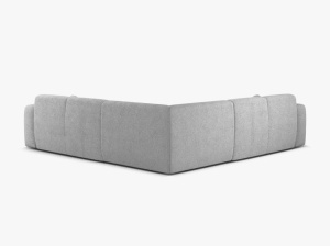 COLTAR SIMETRIC MOLINO, 252 CM, GRI DESCHIS, CU TAPITERIE DIN TEXTIL BOUCLE BALOO, MICADONI - Img 3