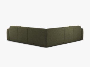 COLTAR SIMETRIC MOLINO, 252 CM, VERDE, CU TAPITERIE DIN TEXTIL CHENILLE EDEN, MICADONI - Img 3