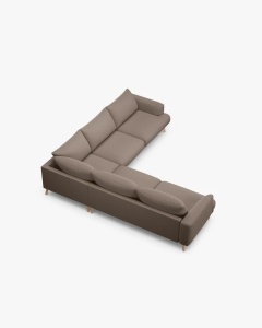 COLTAR SIMETRIC NAOMI, CAPPUCCINO, 280X280CM, TAPITAT CU TAPITERIE DIN TEXTIL STRUCTURAT LIBERTY, MICADONI - Img 2