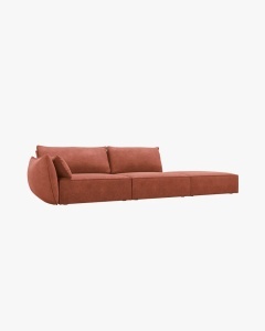 COLTAR SPATIOS SI CONFORTABIL KAELLE, 264 CM, PE DREAPTA, CARAMIZIU, CU TAPITERIE DIN TEXTIL CHENILLE OVER THE HORIZON, MICADONI - Img 2