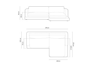 COLTAR SUPERB DREAPTA 270CM, DAPHNE 4 LOCURI, DIVERSE CULORI, MATERIAL CATIFEA, ARTIM GROUP COLLECTION - Img 8