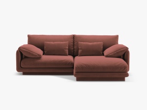 COLTAR TORINO, DREAPTA, 3 LOCURI, 220 CM, DIVERSE CULORI SI MATERIALE, DESIGN DEOSEBIT - Img 2