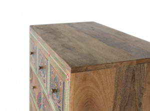 COMODA 122CM, MULTICOLOR, DIN LEMN DE MANGO, PICTATE MANUAL - Img 4
