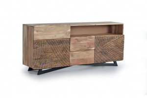 COMODA/BUFET KAMIL 160CM, DIN LEMN DE ACACIA/METAL, 2 USI GINER Y COLOMER - Img 2