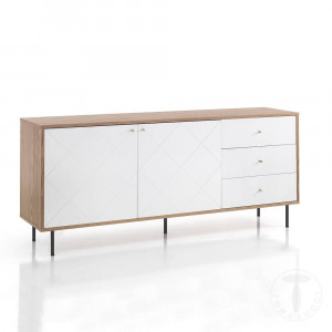 COMODA/BUFET LIVING 176CM, LITTLE DIAMOND, COD 3644, STIL MODERN, REALIZAT DIN MDF SI SUPORT DE METAL - Img 1