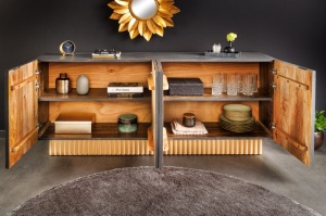 COMODA/BUFET LIVING, SAN MARCO 177CM, LEMN DE MANGO, MULTICOLOR/AURIU, ARTIM GROUP - Img 3