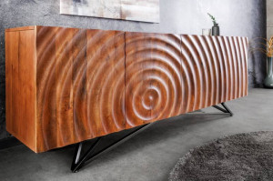COMODA/BUFET LIVING, ZEN 177CM, LEMN DE MANGO, MARO/NEGRU, ARTIM GROUP SELECTION - Img 6