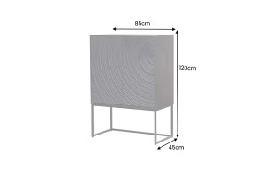 COMODA/DULAP LIVING, ORBIT 120CM, REALIZAT DIN LEMN DE MANGO SI METAL, CULOARE NEAGRA, ARTIM GROUP SELECTION - Img 2