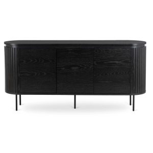 COMODA LIVING 160CM, ARTIM MEBLE, CU 3 USI, REALIZATA DIN MDF, CULOARE NEAGRA, STIL MODERN