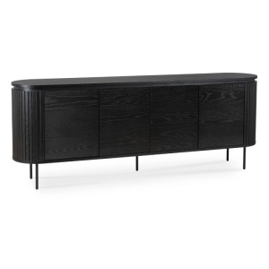 COMODA LIVING 200CM, ARTIM MEBLE, CU 4 USI, REALIZATA DIN MDF, CULOARE NEAGRA, STIL MODERN - Img 7