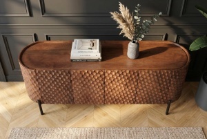 COMODA LIVING, ALDON 160CM, REALIZAT DIN LEMN DE MANGO 3D SI METAL, CULOARE MARO, ARTIM GROUP SELECTION - Img 13