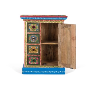 COMODA LIVING ARIXON 58CM, REALIZATA DIN LEMN DE MANGO SI METAL, CULOARE MULTICOLOR, GINER Y COLOMER - Img 2