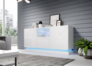 COMODA LIVING, CAMA-QIU-KOM-BI/BI 150CM, MDF LUCIOS, DIVERSE NUANTE, DESIGN MODERN - Img 7