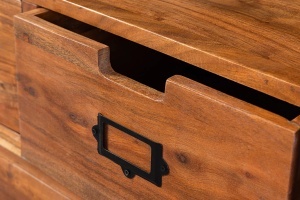 COMODA LIVING, HERITAGE 160CM, LEMN DE SALCAM, METAL SI STICLA, CULOARE NATUR/MARO, ARTIM GROUP SELECTION - Img 10
