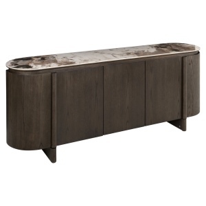 COMODA LIVING LANGFORD 200CM, REALIZAT DIN LEMN DE STEJAR, MDF SI CERAMICA, CULOARE MARO, DESIGN DEOSEBIT, RICHMOND INTERIORS - Img 13
