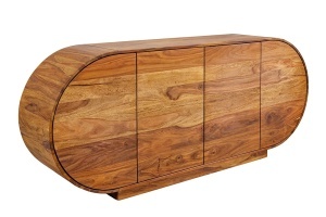 COMODA LIVING ORGANIKO 180CM, REALIZATA DIN LEMN MASIV DE TRANDAFIR, CULOARE NATUR/MARO, INVICTA INTERIOR