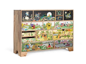 COMODA LIVING SOLIN 120CM, REALIZATA DIN LEMN DE MANGO, CULOARE MULTICOLOR, GINER Y COLOMER