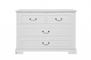 COMODA PENTRU CAMERA BEBELUSI INES ALBA CU 4 SERTARE DESIGN CLASIC BA - Img 2