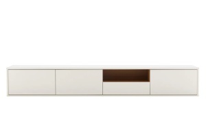 COMODA SUSPENDATA LOFT 200CM, REALIZATA DIN MDF SI FURNIR STEJAR, CULOARE ALBA, ARTIM GROUP SELECTION - Img 9