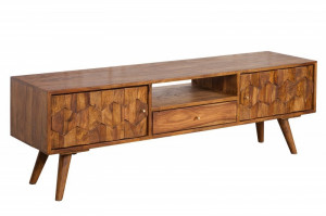 COMODA TV 140CM, MYSTIC LIVING, DIN LEMN MASIV DE TRANDFIR, STIL VINTAGE, ARTIM GROUP SELECTION - Img 6