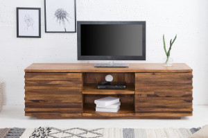 COMODA TV 150CM, BOARD, COD 38411, DIN LEN MASIV DE TRANDAFIR, DESIGN RUSTIC