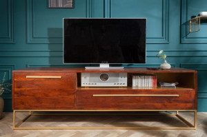 COMODA TV 165CM, STRAIGHT, COD 40292, DIN LEMN MASIV DE SALCAM STIL VINTAGE - Img 3