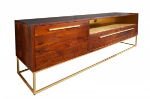 COMODA TV 165CM, STRAIGHT, COD 40292, DIN LEMN MASIV DE SALCAM STIL VINTAGE - Img 8