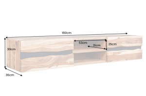 COMODA TV, AMAZONAS 160CM, LEMN MASIV DE SHEESHAM, MONTAJ SUSPENDAT, ARTIM GROUP SELECTION - Img 8