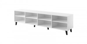 COMODA TV, CAMA-ETNA-RTV-BI/BI 200CM, DIN PLACI LAMINATE SI MDF, ALB MAT, DESIGN MODERN - Img 3