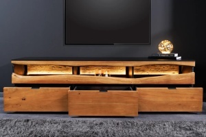 COMODA TV GRAND ACACIA 180CM, LEMN DE SALCAM SI ILUMINARE LED, CANTURI NATURALE, ARTIM GROUP SELECTION - Img 5