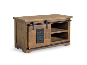 COMODA TV INDUSTRIAL 90CM, REALIZATA DIN LEMN DE MANGO SI METAL, CULOARE NATUR/NEGRU, GINER Y COLOMER