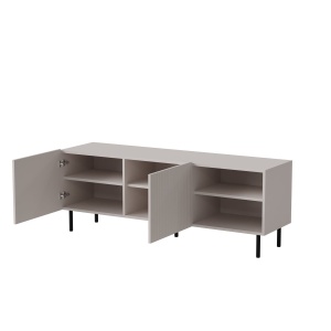 COMODA TV PAXOS RTV-1, 150X40 CM, CASMIR/NEGRU, DIN MDF FURNIRUIT, PAL LAMINAT SI METAL, STIL MODERN - Img 2