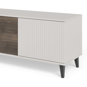 COMODA TV RANDOM 2 RTV-3, 200X52 CM, CASMIR/NUC/NEGRU, DIN MDF FURNIRUIT, POLIPROPILENA SI METAL, STIL MODERN - Img 8