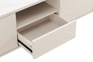 COMODA TV SAVOY 150CM, 3D, REALIZAT DIN MDF SI PLACA CERAMICA, CULOARE ALBA, ARTIM GROUP SELECTION - Img 8