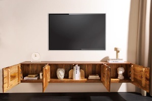 COMODA TV, SCORPION 200CM, LEMN DE MANGO, CULOARE NATUR/MARO, ARTIM GROUP SELECTION - Img 4