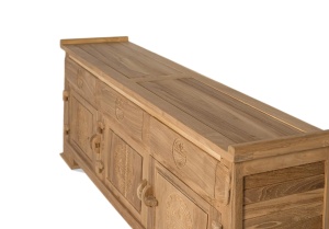 COMODA TV SUMBAWA 170CM, REALIZATA DIN LEMN DE TEC SI METAL, CULOARE NATUR, GINER Y COLOMER - Img 4