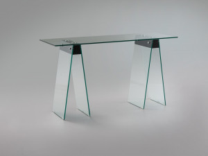 CONSOLA/BIROU 140CM, MIRNA COD 754306 DIN STICLA STIL MODERN SCHULLER - Img 2