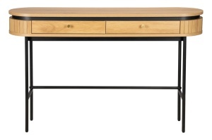 CONSOLA/BIROU, ATELIER 120CM, CU DOUA SERTARE, DIN LEMN DE MANGO SI METAL, ASPECT NATUR, ARTIM GROUP SELECTION - Img 6