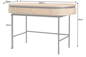 CONSOLA/BIROU, ATELIER 120CM, DIN LEMN DE MANGO SI METAL, ASPECT NATUR, ARTIM GROUP SELECTION - Img 7