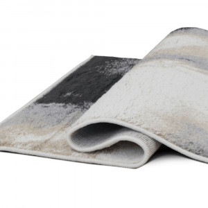 Covor 100x150 cm, alb/maro/negru, TOCAR, 0000206744 - Img 3