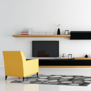 Covor 160x235 cm, maro/gri/model pietre, MENGA, 0000206694 - Img 4
