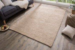 COVOR WOOL 240X160CM, BEJ, DIN LANA, DESIGN MODERN