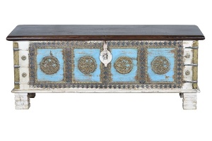 CUFAR 116 CM, DIN LEMN DE MANGO SI DECORATIUNI METALICE, ARTIM GROUP SELECTION - Img 2